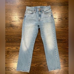 J. Crew Slim Boyfriend Jean in Vail Wash, High-Rise, Cropped/Ankle, Size 26.